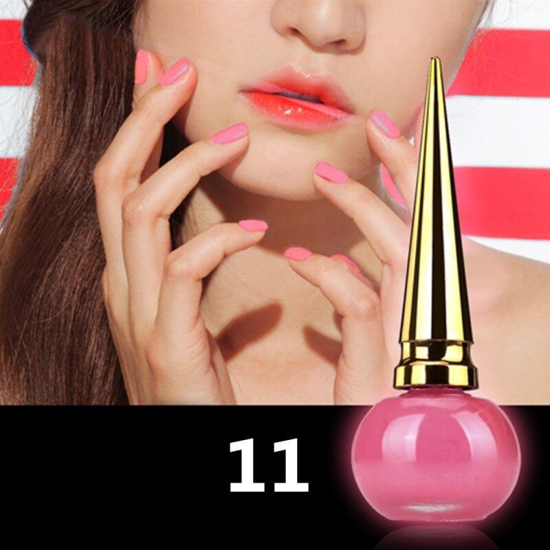 14ml vernis à ongles lumineux Fluorescente Non toxique vernis à ongles pour les femmes vernis liquide décor lueur dans la laque sombre: 11