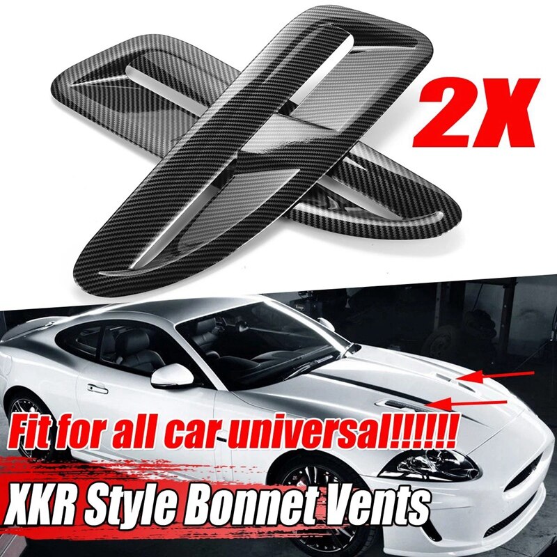 Capot universel de voiture Style XKR, 1 paire, évents de sortie d&#39;air, garniture de couverture pour Jaguar XKR XK8: BLEU CIEL