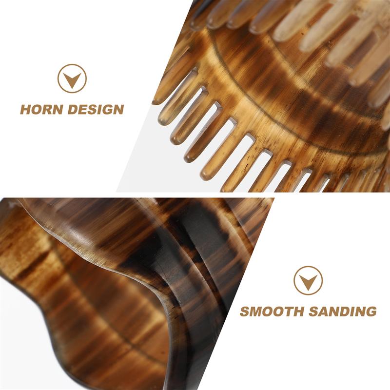 1 Pc Head Massage Comb Horn Shampoo Brush Hair Scalp Comb Head Massage Comb Wide Teeth Massage Brush