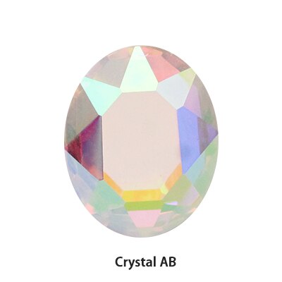 8x10mm Oval Nail Art Decorations Crystals Strass Flat Back Stones Rhinestones Applique Color Stone for Craft Dress Gymnastic Clo: Crystal AB