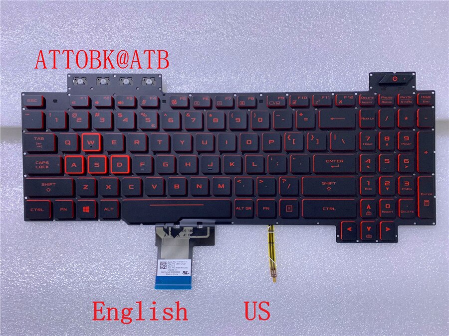 Spanish/Arabic/English Laptop Keyboard For ASUS TUF Gaming FX504 FX504GE FX504GD FX80 FX86S FX80GE FZ80 ZX80G FX86FE Backlight
