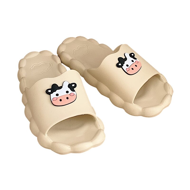 Leuke Catroon Wit Koe Slippers Slides Antislip Eva Thuis Indoor Badkamer Slippers Dikke Zolen Zomer Strand Samdals Schoenen Vrouwen
