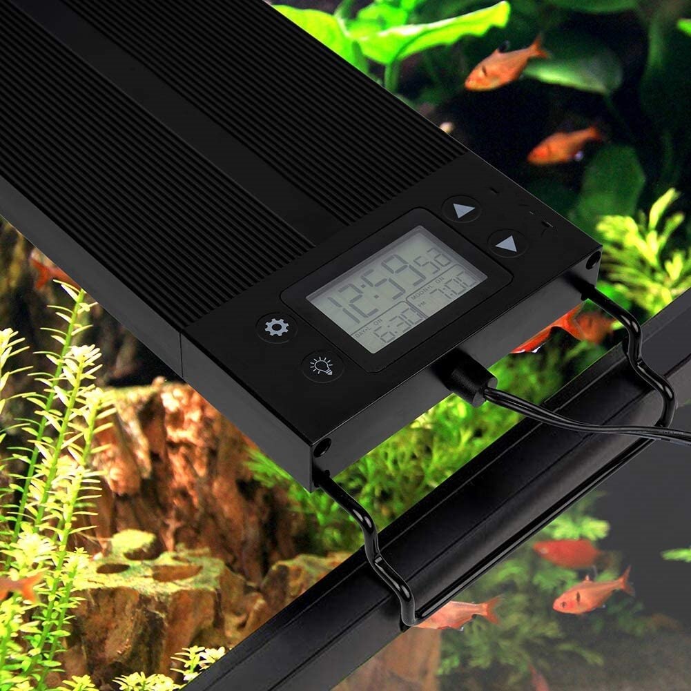 12-24inch Aquarium LED Light Waterproof Fish Tank Light Underwater Lamp Aquariums Decor Lighting Planted Lights EU Plug 30/45CM