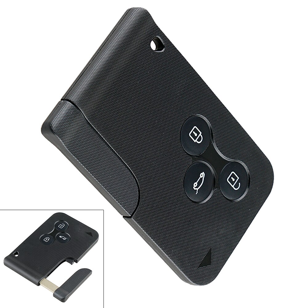 3 Buttons Keyless Entry Replacement Key Remote Fob Card Shell Case Remote Key Case Fit for Renault Clio Renault Megane