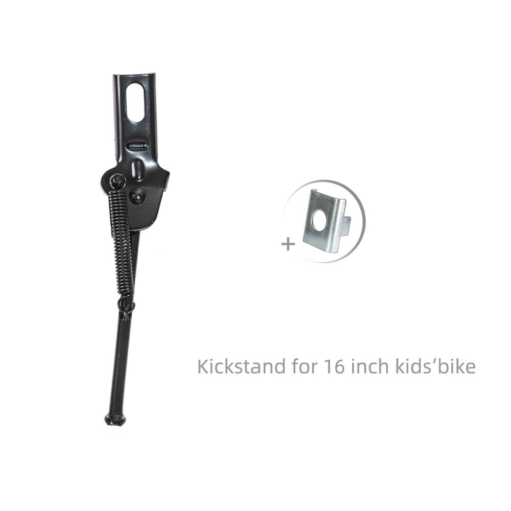 HILAND-caballete de bicicleta de acero para niños, soporte lateral para ciclismo, 12/14/16/18/20 pulgadas: 16inch black