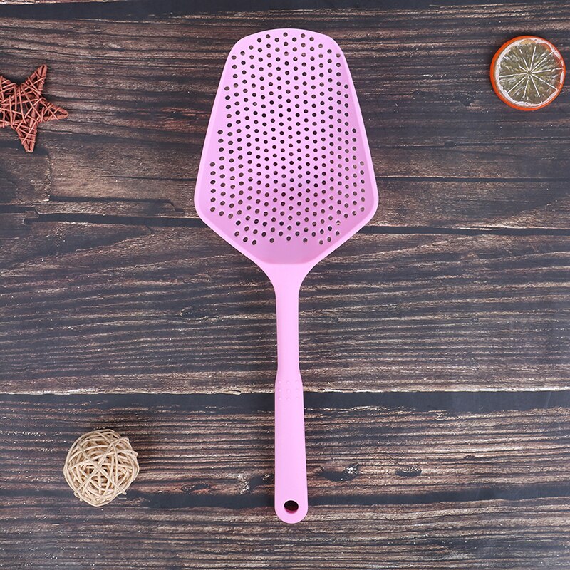 Lange Griff Scoop Sieb Sieb Löffel Ablauf Gemüse Wasser Scoop Kunststoff Sieb: Rosa