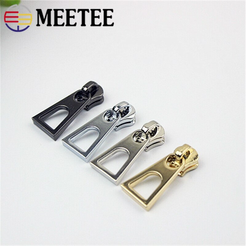 Meetee 20pcs 5# Silder for Metal Zipper Auto Lock Zips Head Zippers Repair Kits DIY Luggage Hardware Slider Accessories ZT030