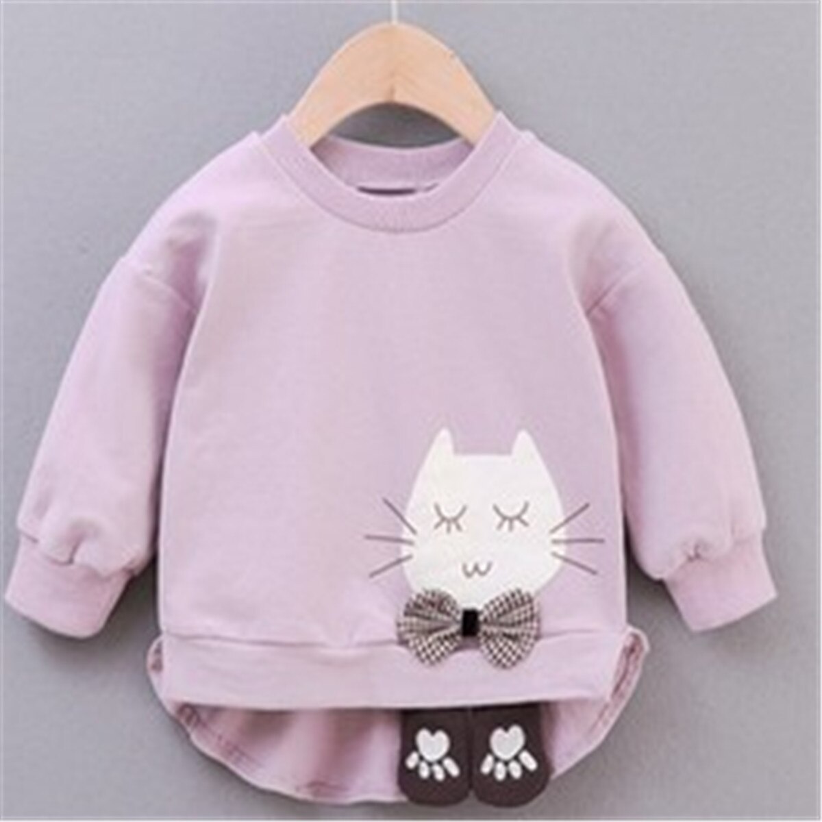 Cartoon Splash Playful Kitty Cat Sweatshirt