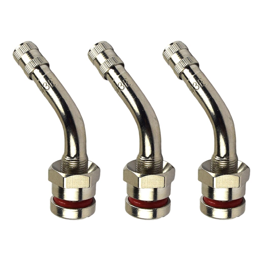 3x Car TR543E neumático de camión sin cámara neumático vástagos de válvula de latón con curva de 75 grados