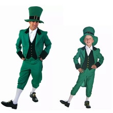 Men's Kid Irish St Patrick's Paddys Day Costume Ireland Traditional Festival Fantasia Fancy Dress
