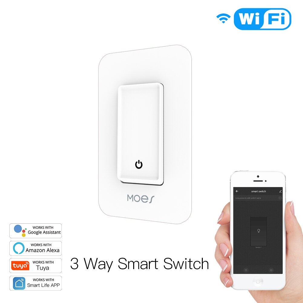 Tuya WiFi Smart Dimmer Light Switch Voice Control with Alexa Google Home Smart Life App Control Single Pole 3 Way Smart Home: 3 Way Switch