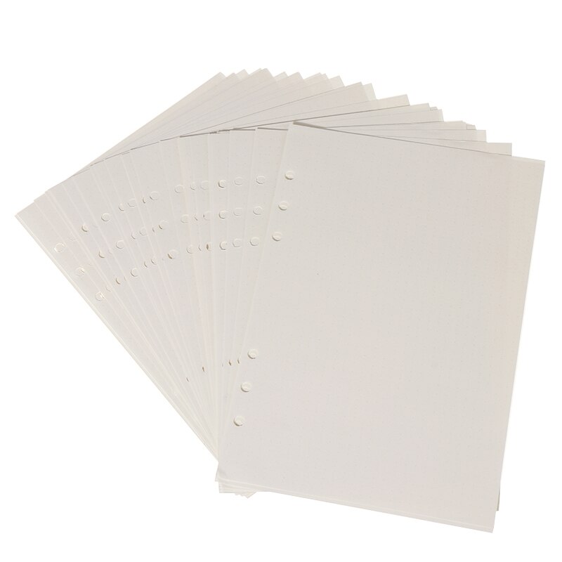 6 Holes Dot Grid Planner Notebook Refill Inner 90 Pages For Diary Weekly Monthly Plan Refills Paper For A5 Loose Leaf Notebook