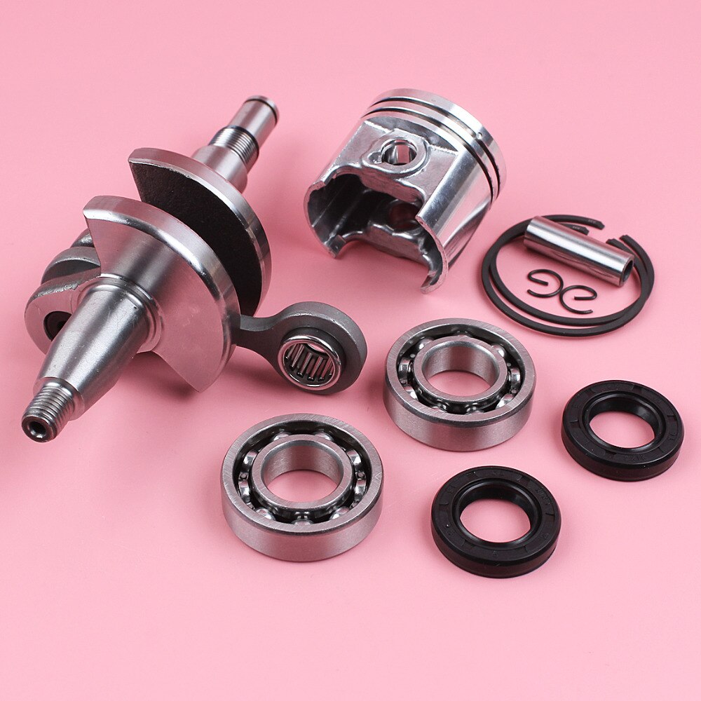 Crankshaft 37mm Piston 8mm Pin Ring Circlip Crank Bearing Oil Seal Kit For Stihl MS170 017 MS 170 Chainsaw Part