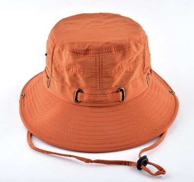 Tqmsmy justerbare hatte til damer strandhuer hurtigtørrende mænd spand hat unisex sommer panama bone piger anti-uv fiskeri cap: Orange