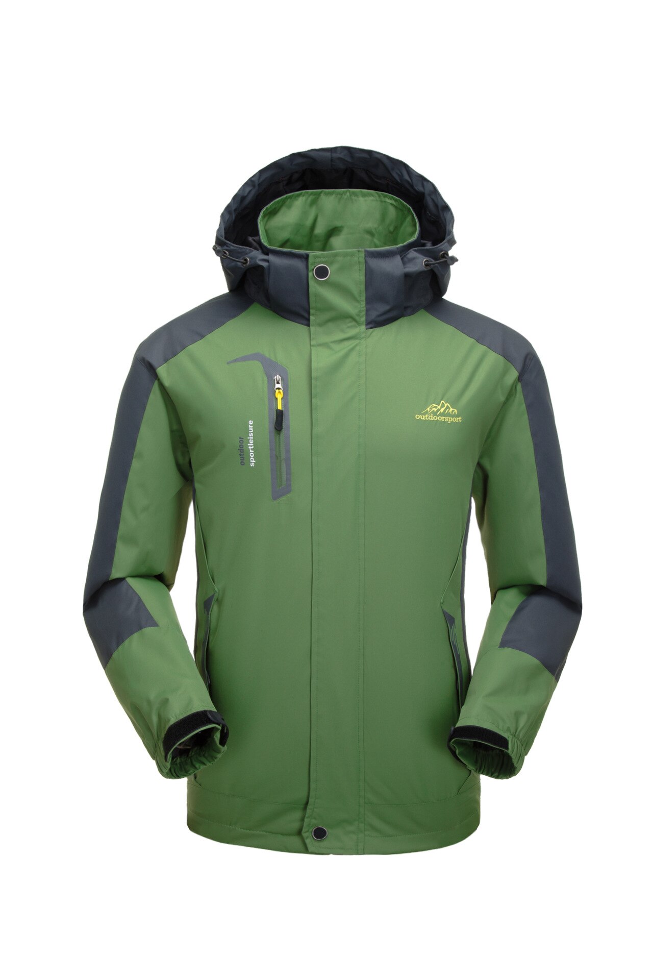 Outdoor Hiking Windbreaker Jacket,Men Equestrian Camping Mountain Climbing Breathable Jacket,Quick Dry Thermal Sport Jacket: Green / L