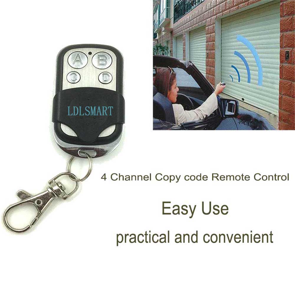 Mini Copy Code 4 Channel Universal Remote Control Cloning Duplicator Key Transmitter 433 MHz Learning Garage Door Gate Opener