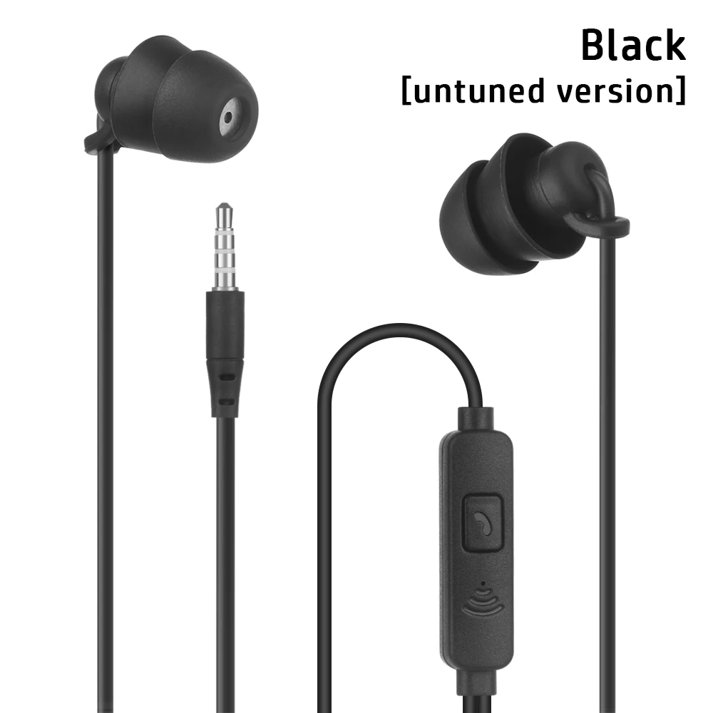 3.5mm Wired Noise Reduction Earphones Stereo Silica Gel In-Ear Headset Sleep Headphones Suitable For Android Phone: WHITE
