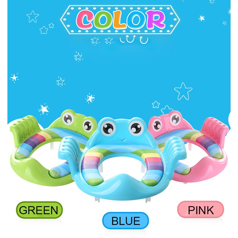 Large Children's Toilet Seat Toilet Girl Baby Little Boy Cushion Potty Lid Ladder Cartoon Adjustable