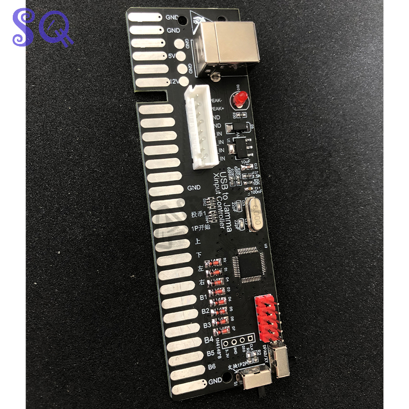 USB zu Jamma Xinput Regler Doppel Joystick Jamma zu PC XY Dpad jederzeit Schalter 1P2P Kartierung Unterstützung Dampf