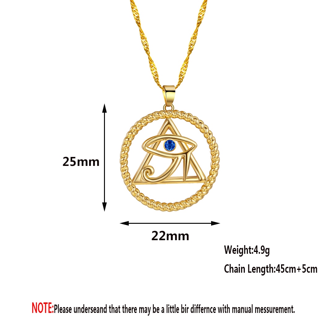 Kinitial ägyptisch Ankh Halskette Gold Farbe böse Auge Anhänger zierlich Kette Halsketten minimalistisch einfach Schmuck Pro Frauen Männer