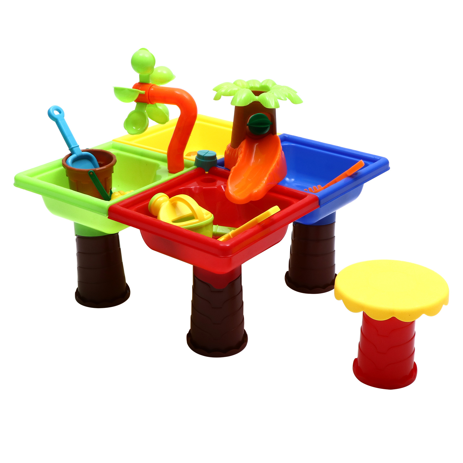 1 Set Assembling Beach Table Sand Playing Toys Set Kids Educational Playthings: white