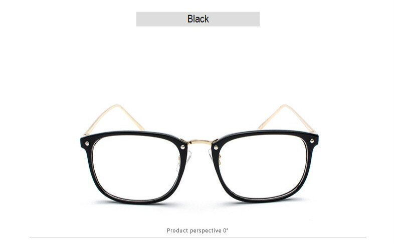 Oval Glasses Frame Women Vintage Myopia Eyeglasses Frames Clear Lens Eye Glasses Frame for Men Optical Spectacle Frame: black