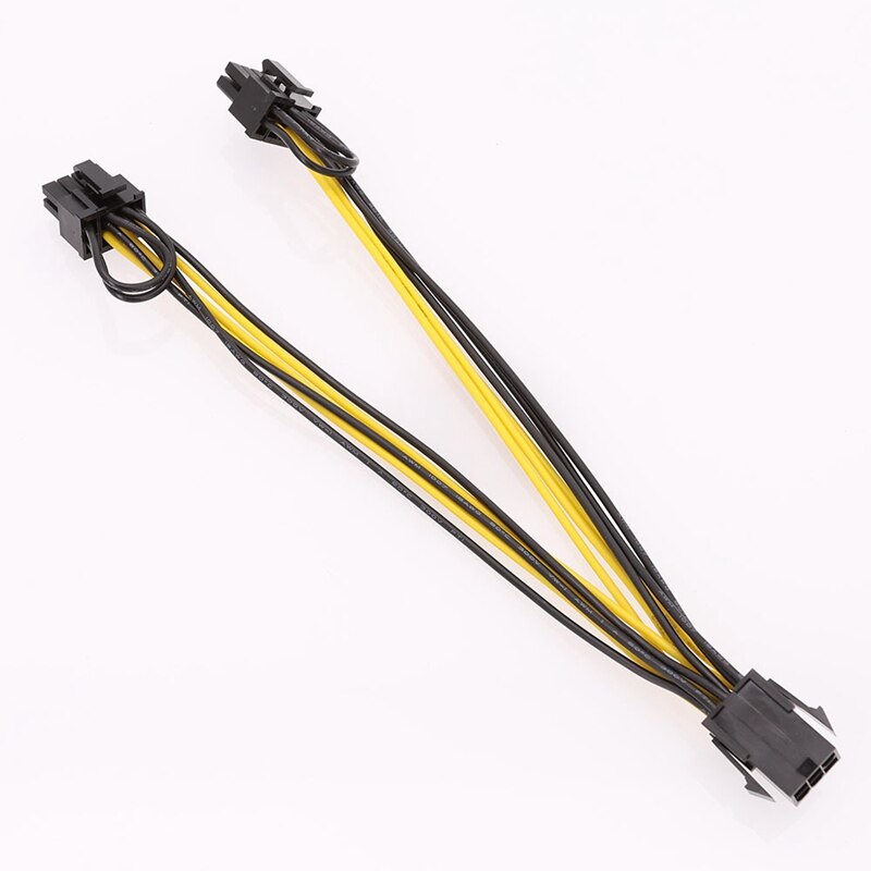 Câble d&#39;alimentation PCI-E PCIE 8P femelle à double 8 broches 6 + 2P mâle pour image GPU, carte vidéo, mineur, 18awg, 10 pièces