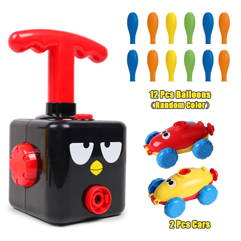 Kinderen Leuke Auto Inertiële Power Ballon Speelgoed Jongen Kikker Eend Model Educatief Wetenschap Experiment Speelgoed Voor Kid: Rood