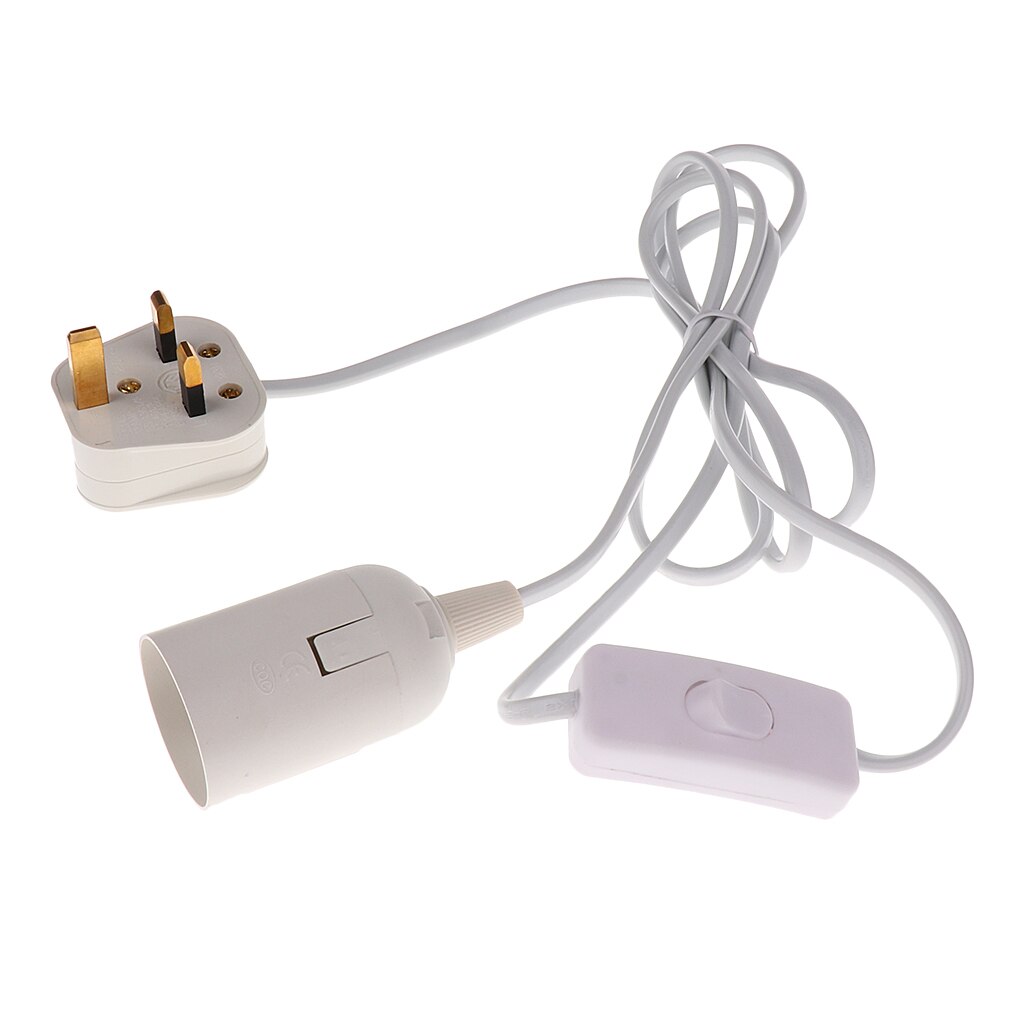 E27- voets lamp adapter houder fitting met schakelaar led verlichting uk stekker