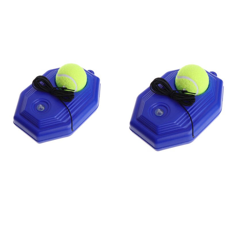 Tennis Trainer Tennis Ausbildung Ball Tennis Schläger Ausbildung Praxis Bälle Zurück Basis Trainer Werkzeug Schnur Elastische Seil ÜSpund: 2 setzt