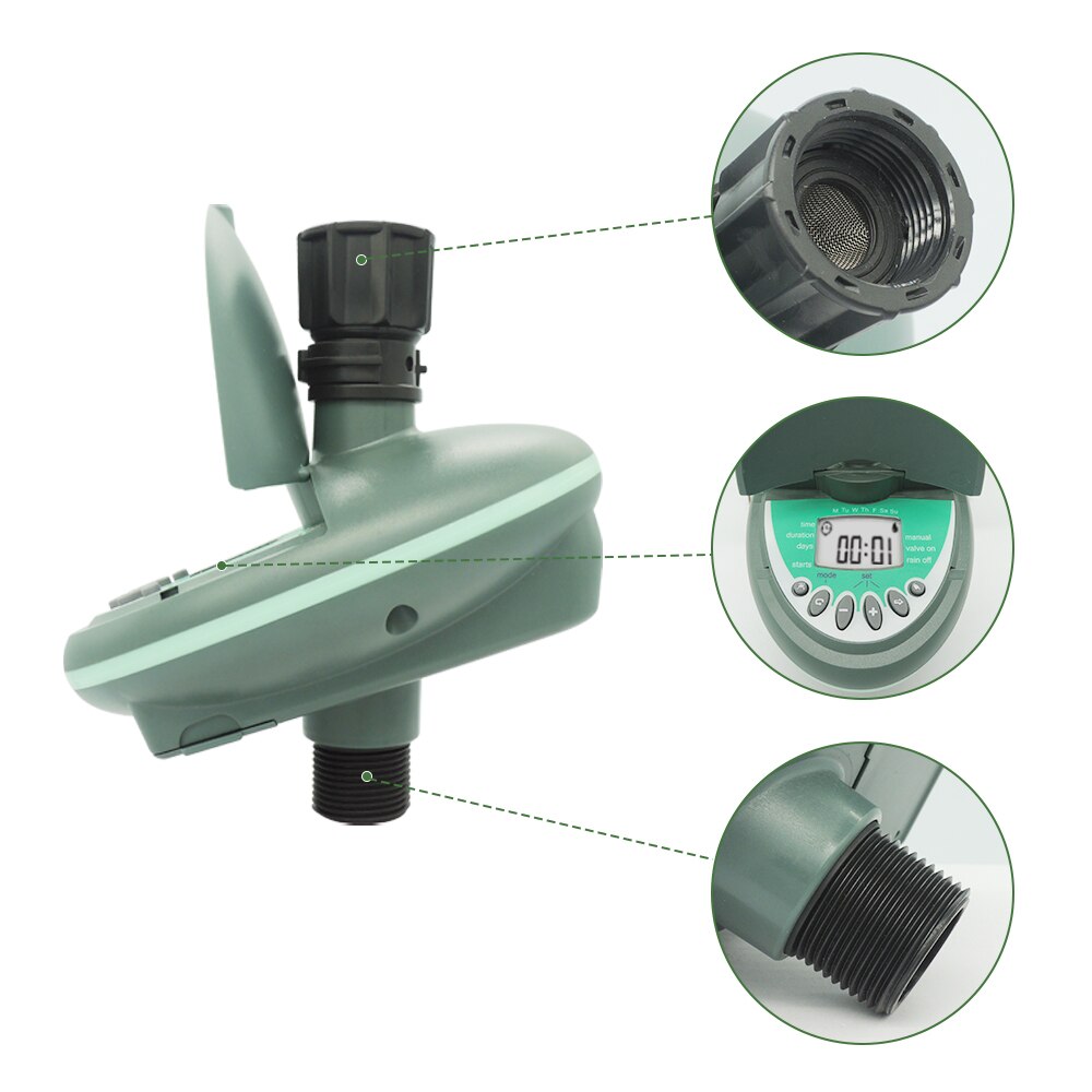 NBBX 6606 Garden Programmable Drip Irrigation kit Watering Timer for Hose End, with Weekly & Daily Programming LED Display