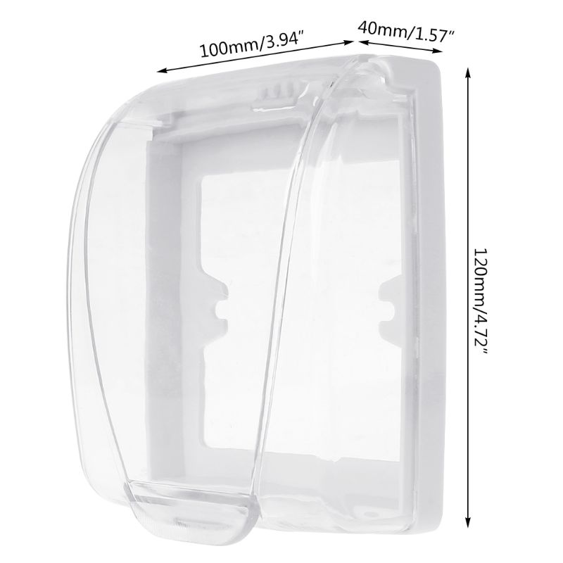 Plastic Wall Switch Waterproof Cover Box Wall Light Panel Socket Doorbell Flip Cap Cover Clear Bathroom Kitchen Accessory