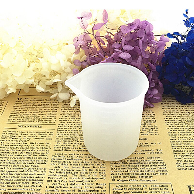 Tasse à mesurer en Silicone blanc de 100ML, moule en résine époxy, outil de fabrication à la main, échelle à cristal