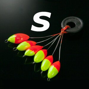 [10set=60pcs] Seven-star Oval mini fishing float Space beans Easy Use Floater are put on the like a stopper and be fixed: Two Color S