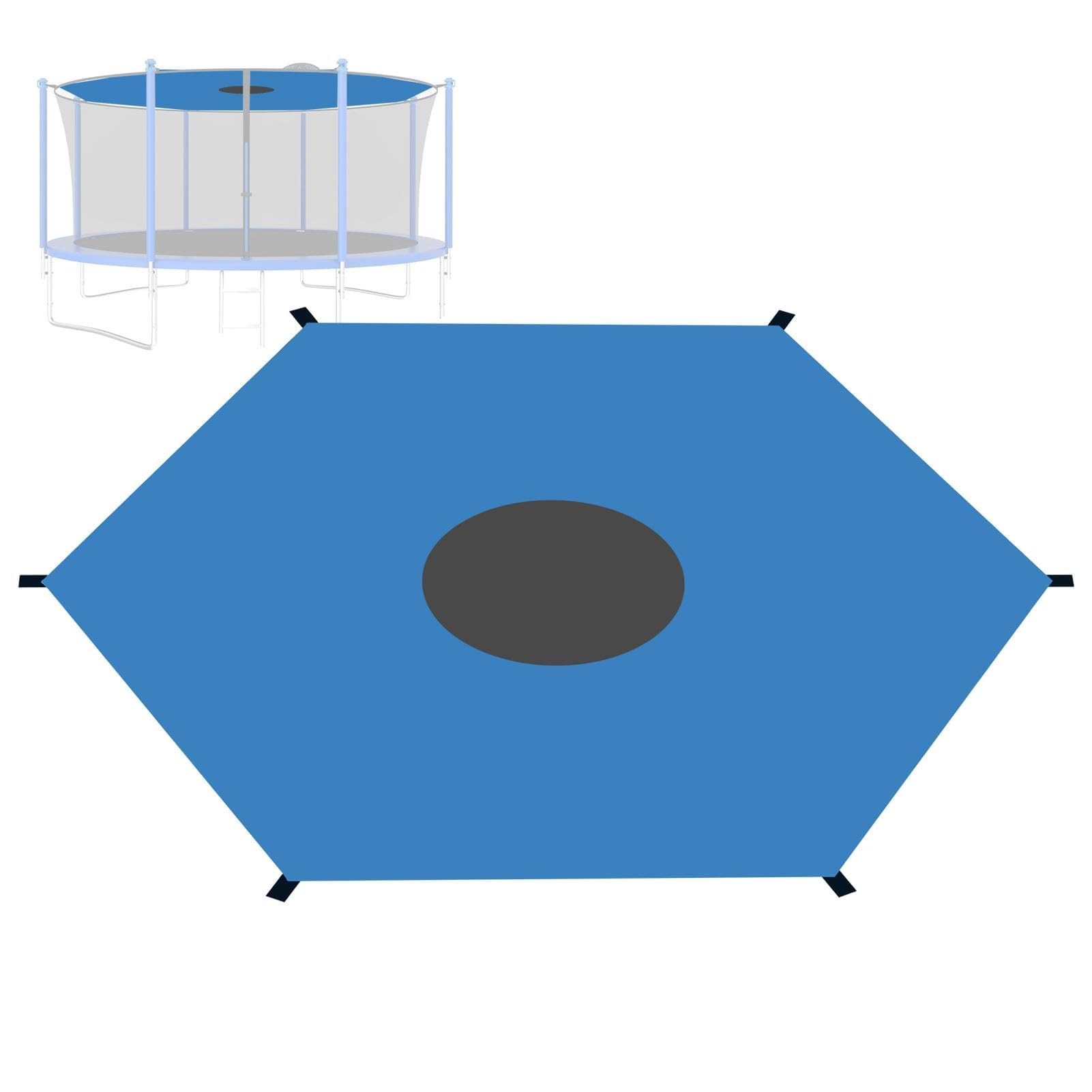 Trampoline Sun Shade Cover, 8ft 10ft 12ft 14ft 16ft Sun-Protection Trampolines Canopy, Anti-UV Trampoline Tops Cover Accessories