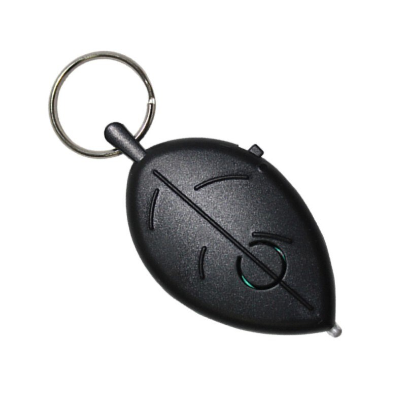 Mini nøgle finder praktisk bærbar anti-mistet nøglering blad fløjte induktion nøgle fløjte lyd ledet lys anti-mistet alarm