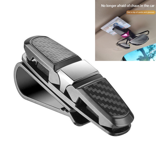 Auto Bril Case Auto Zonneklep Glazen Houder Zonnebril Clip Kaarthouder Brillen Accessoires Auto Accessoires Interieur