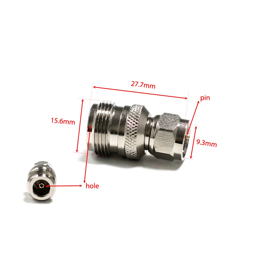 1pc N Female Jack to F Male Plug RF Coax Adapter Convertor Straight Nickelplated