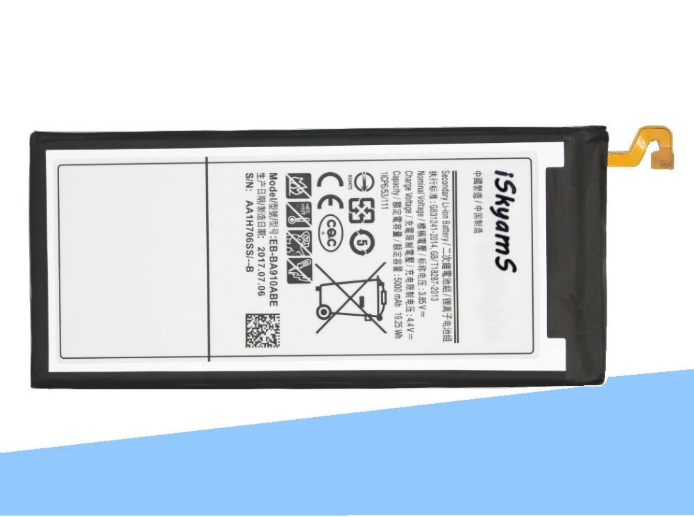 Iskyams 1Pcs 5000Mah EB-BA910ABE Batterij Voor Samsung Galaxy A9 + A9000 A9 Pro Duos TD-LTE, SM-A9100, SM-A910F/Ds