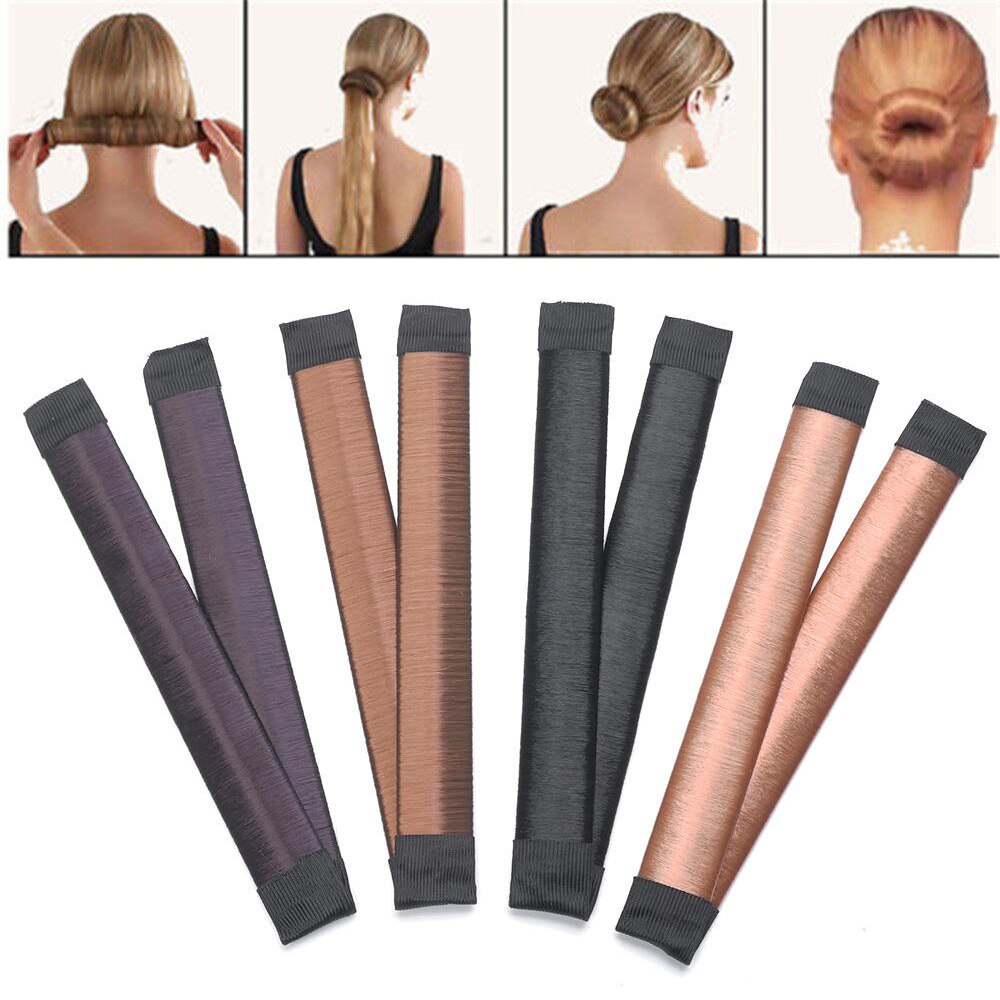1 Pc Twist Spons Donut Bun Maker Kapsel Franse Vlecht Haar Tools Styling Diy Magic Bun Maker Haar Vlecht Accessoires zwart
