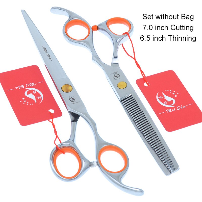 Ciseaux professionnels pour animaux domestiques, coupe en acier japonais 440c 7.0 pouces, ciseaux amincissants pour chiens, tondeuse pour couper les poils d'animaux A0128A: A0129A-02-70