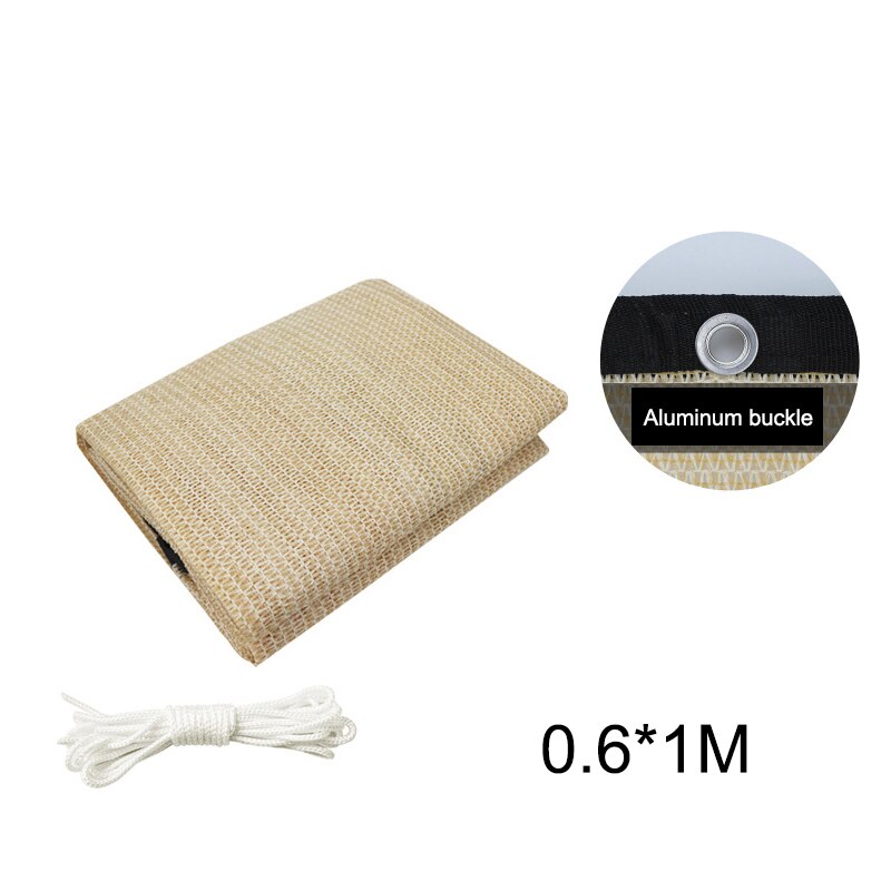 Rectangle Sun Shade Sail UV Block Breathable for Outdoor Patio Garden Plant HUG-Deals: khaki / S