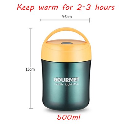 Stainless Steel Lunch Box Food Thermal Jar Insulated Soup Thermos BottlesDrinking Cup Bento Lunch Box Women Food Container: Soup pot Stain