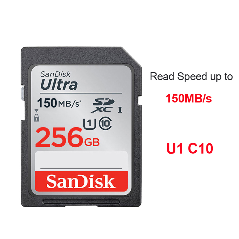 SanDisk SD Card for Camera 100M-200M/s 256GB 128GB 64GB 32GB Memory Card U3 U1 4K Flash Card for Camera Flash Card SDXC SDHC: 256GB