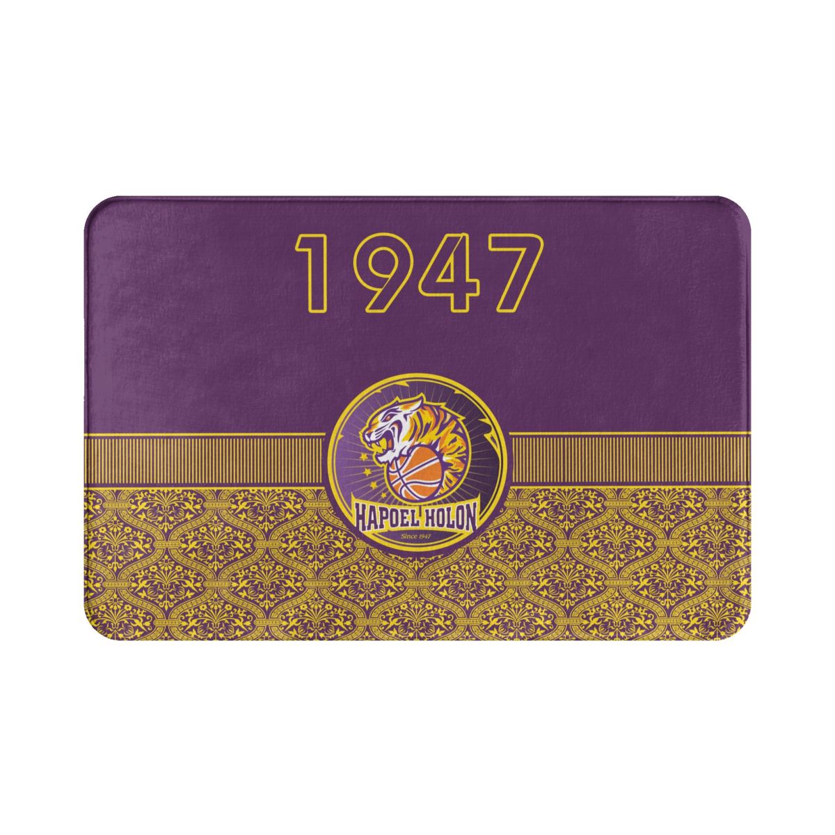 Hapoel holon bc fußmatt, eingangsteppich, gummimatte, dünne, rutschfeste teppichmatte: 3 / 40 x 60cm