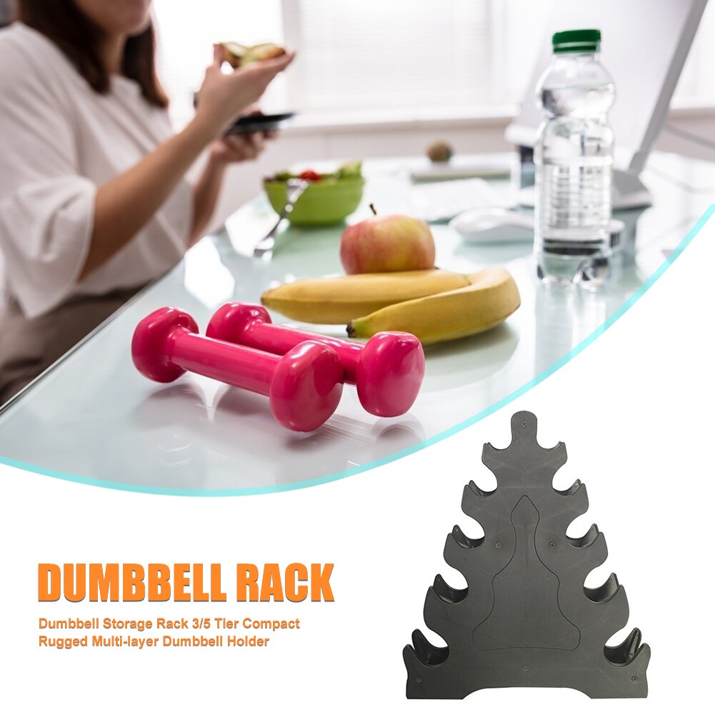 Rugged Dumbbell Holder Dumbbell Rack 3/5 Tier Exercise Equipment Accessories for Easy Safety Working-out Ornaments