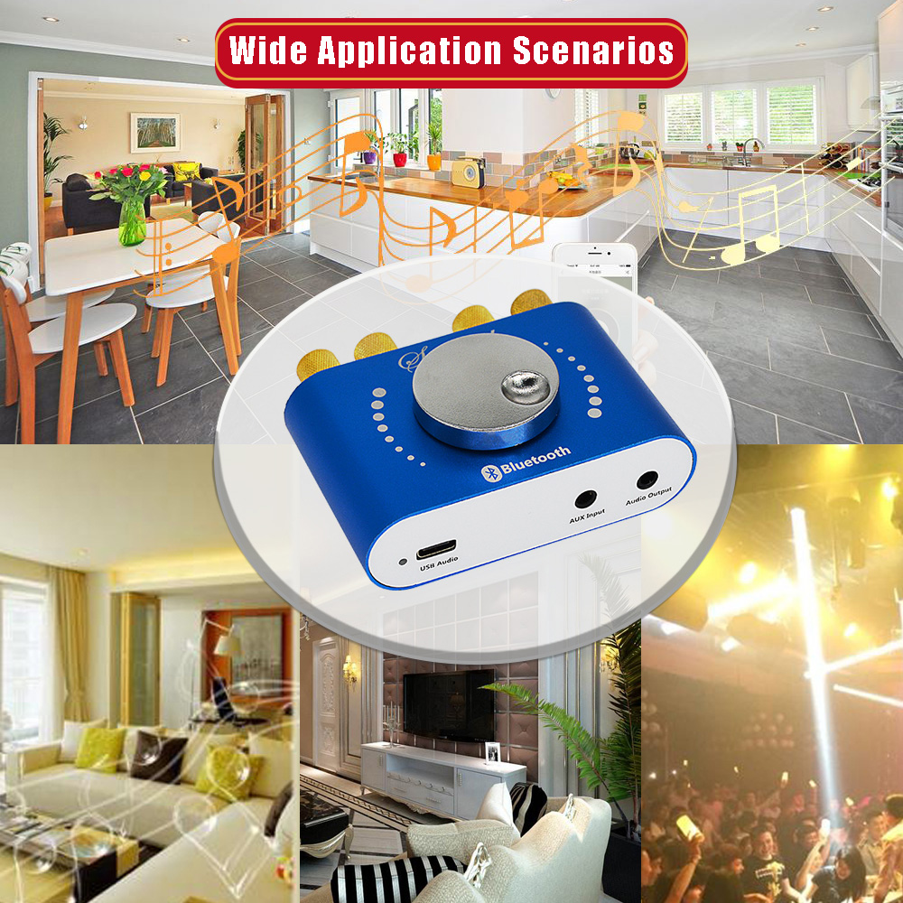 Mini Amplificatore Bluetooth 5.0 Alimentazione Audio Digitale Classe D HiFi Stereo 200W * 2 12V/24V Casa Auto USB Musica Scheda Audio AMP Altoparlante