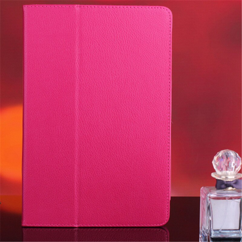 Tablet Cover Voor A7600 10.1 Inch Case Voor Lenovo Idee Tab A10-70 A7600 A7600-h / A7600-f Pu Lederen Stand Beschermende shell + Pen: Rose Rood