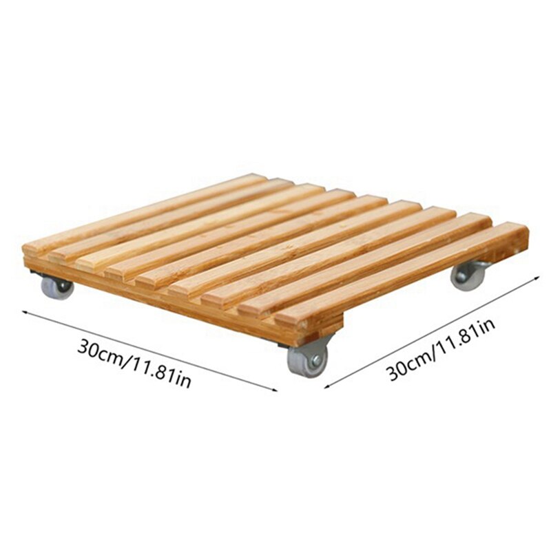 Pianta di bambù In piedi con Ruote, mobile Vaso di Fiori Rulli, Adatto per all'aperto Impianto di Stoccaggio Rastrelliere sulla Terrazza