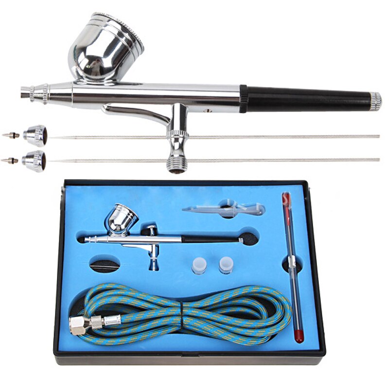 1PC Portable Airbrush Small Set 130K Airbrush 0.2-0.3-0.5mm Three Calibers 7CC Capacity Manual Pneumatic Airbrush